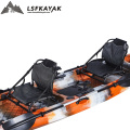 LSF Double Seat Two Person Tandem 13.12FT Fishing Sit On Top LLDPE Plastic Kayak